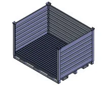 Caisse métallique pour pièces grasses